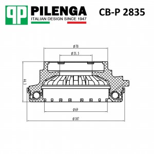Верхняя опора стойки амортизатора FOCUS 2, FOCUS 3, C-MAX, MAZDA 3 CB-P2835 CBP2835 PILENGA