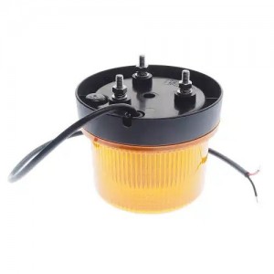 Маяк проблесковый 12/24V светодиодный стационарный желтый MEGAPOWER 37034001 MEGA POWER