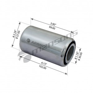 Сайлентблок 30*57*102 BPW (металл / резина / металл) 02.0316.90.00 ARB009 MANSONS