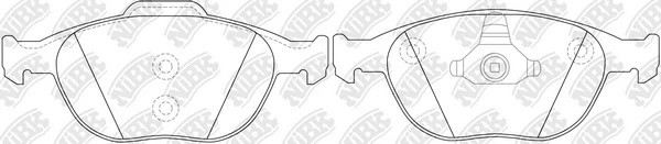 Колодки тормозные FORD Focus (98-04) передние (4шт.) NIBK PN0337 NIBK