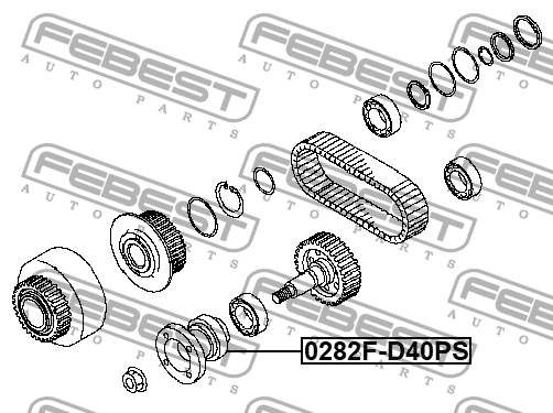 Фланец раздаточной коробки NISSAN PATHFINDER 2005-2014 0282F-D40PS 0282FD40PS FEBEST