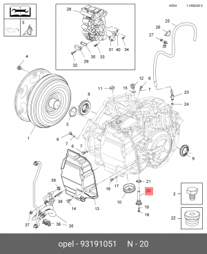 Трубка OPEL Astra J масляная КПП OE 93191051 GENERAL MOTORS