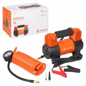 Компрессор X6 двухпоршневой (70л/мин. 10 АТМ. от АКБ. серия STANDARD) CA-070-17S CA-070-17S AIRLINE