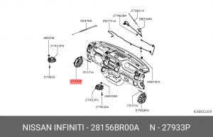 ДИНАМИК ПЕРЕД. ДВЕРИ/SPEAKER UNIT 28156-BR00A 28156-BR00A NISSAN