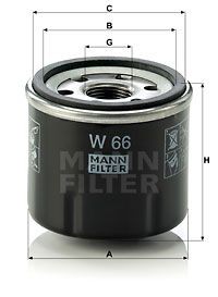 Фильтр масляный W66 W66 MANN FILTER