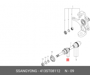 Пыльник ШРУСа SSANGYONG Rexton (02-) (D27T,E32) наружного комплект OE 413ST08112 SSANG YONG