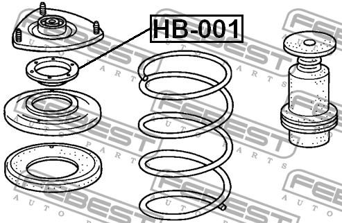 Подшипник опоры амортизатора HONDA CIVIC EU/EP/ES 2001-2006 HB-001 HB-001 FEBEST