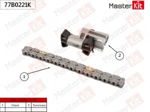 Комплект цепи ГРМ HYUNDAI/KIA G4GC (01-12) Masterkit 77B0221K MASTER KIT