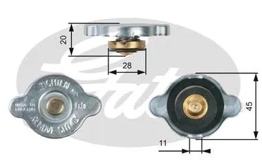 Крышка радиатора RC124 (7410-30024) RC124 GATES