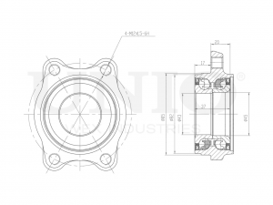 Ступица передняя (с ABS) HUB-20065 UNIO
