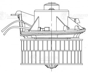 Э/вентилятор отоп. для а/м Chrysler Voyager IV (01-)/Dodge Caravan IV (01-)  LFh LFH0348 LUZAR