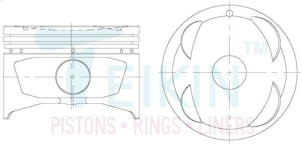 к-кт поршней! 0.50 (4 шт.)\ Toyota Avensis/Corolla/Carina 1.8i 7A-FE 92> 46266050 TEIKIN
