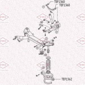 сайлентблок задн. верхнего поперечного рычага!\ MAZDA 6 >08 TEF1360 TATSUMI