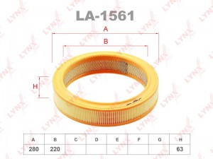 фильтр воздушный! Audi 80/100 1.3-2.0 <95, VW Golf/Passat 1.3-1.9 81> LA-1561 LYNXAUTO