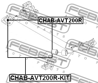 Сайлентблоки задн балки компл CHAB-AVT200R-KIT CHAB-AVT200R-KIT FEBEST