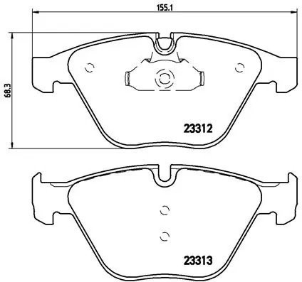 P06054 колодки дисковые передние!\ BMW E65/E66 3.5i/4.5i/3.0D/4.0D 01> P 06 054 BREMBO
