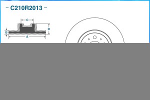 Тормозной диск передний C210R2013 C210R2013 CWORKS