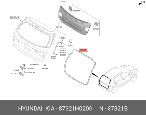 УПЛОТНИТЕЛЬ БАГАЖНОЙ ДВЕРИ 87321H0200 HYUNDAI KIA