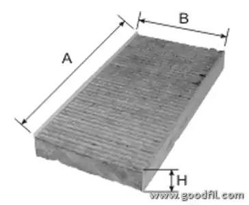 Фильтр салона угольный AG279CFC AG 279 CFC GOODWILL