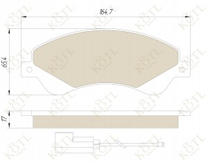 Колодки тормозные FORD TRANSIT 06- 280/300-Series передние с датчиком 1723KT 1723KT KOTL
