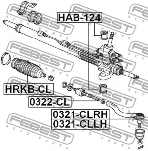Опора рулевой рейки HAB-124 HAB-124 FEBEST