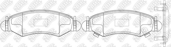 Колодки тормозные OPEL Agila (03-) SUZUKI Ignis 2 (03-),Wagon R+ (00-) передние  PN9807 NIBK