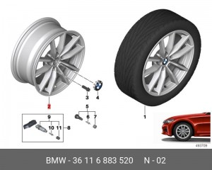 Диск колесный BMW R17 OE 36116883520 BMW
