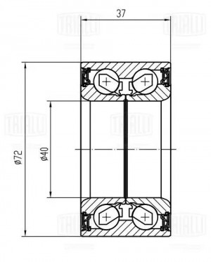 Подшипник ступицы VW Passat B3 (88-) перед. (CS 1804) CS 1804 TRIALLI
