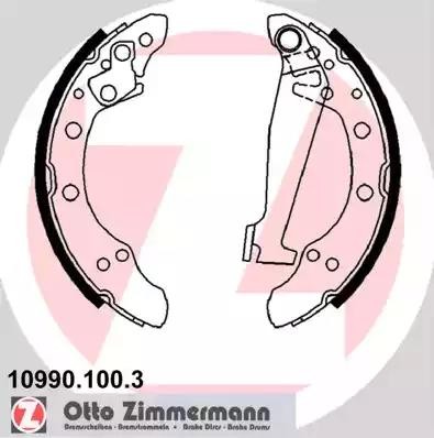 колодки барабанные !задн. 200x40 \ Audi 100 1.9-2.0D <82/80 1.6-1.9D <89 10990.100.3 ZIMMERMANN