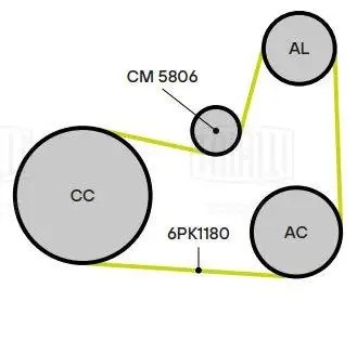 Ролик привод. ремня для а/м Volvo XC90 (15-)/Geely Tugella (19-) 2.0T (с натяж.  CM 5806 TRIALLI