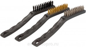 Набор щеток по металлу "АвтоДело" ( 3 предмета, L-230 мм, большой) 44009 AVTO DELO