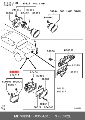 отражатель заднего крыла правый!\ MItsubishi L200 Strada 05-10 8355A015 MITSUBISHI