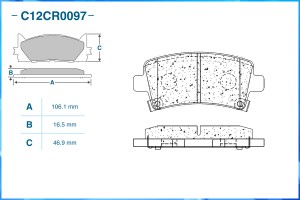 Тормозные колодки задние Low Metallic C12CR0097 C12CR0097 CWORKS