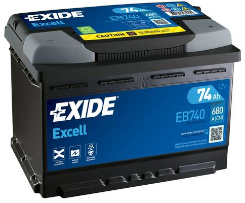 АКБ EXIDE EXCELL 12V 74AH 680A ETN 0(R+) B13 EB740 EB740 EXIDE