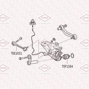 Сайлентблок задней цапфы BMW 3(E91)/ 5(E39,E60,E61)/ 7(E38,E65,E66,E67)/ X5(E53) TEF1584 TATSUMI