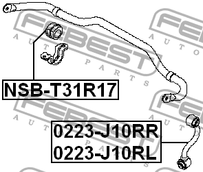 NISSAN X-TRAIL (T31) (2007>) NSB-T31R17 FEBEST