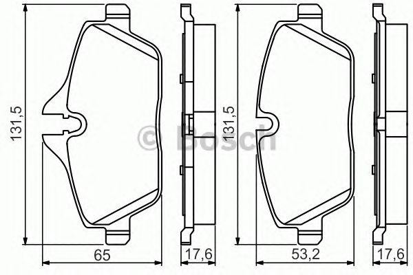 Колодки тормозные BMW 1 (E81,E87) MINI Clubman (R55) передние (4шт.) BOSCH 0 986 495 251 BOSCH