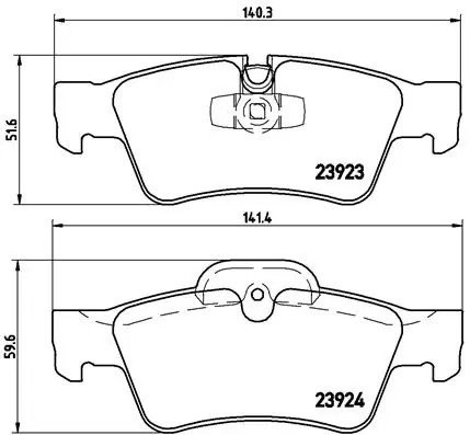 Колодки тормозные MERCEDES ML (W164),GL (X164),R (W251) задние (4шт.) BREMBO P50064 BREMBO