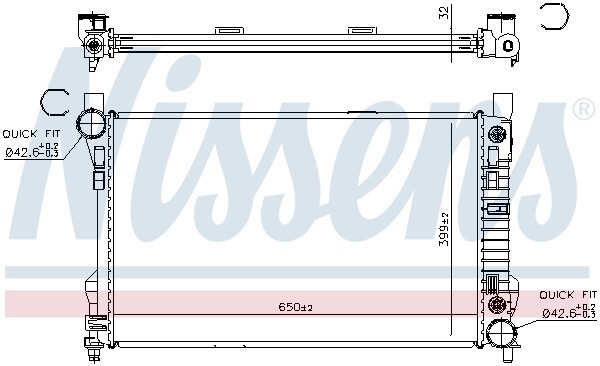 радиатор системы охлаждения! АКПП\ MB C203/S203/W203 3.2i/3.0CDi 01> 62786A NISSENS