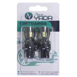 Лампа подсветки светодиодная T20 12V 21/5W (чип OSRAM с обманкой габ+стоп) Nord  908342 NORD YADA