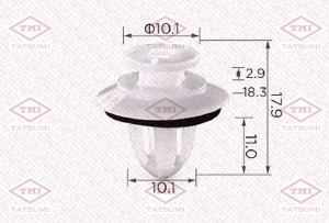 Клипса автомобильная [упаковка 10 штук] BMW TJB1307 TJB1307 TATSUMI