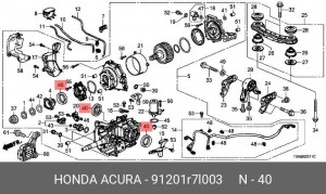 САЛЬНИК 91201R7L003 HONDA