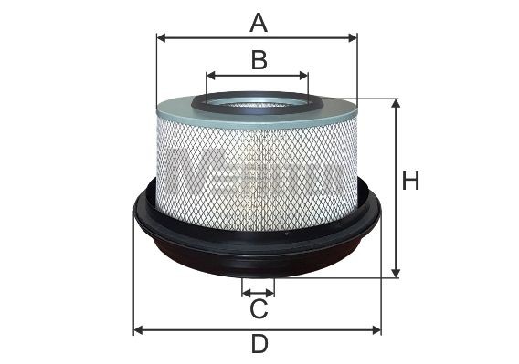 фильтр воздушный ! H256 D327 d166.5 \ Omn MB 1425-4850 A568 MFILTER AUTOMOTIVE FILTERS