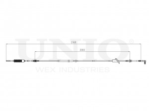 Трос КПП CAB-10003 UNIO