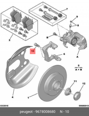 болт! 10x125-30\Peugeot, Citroen 96780086 80 CITROEN PEUGEOT