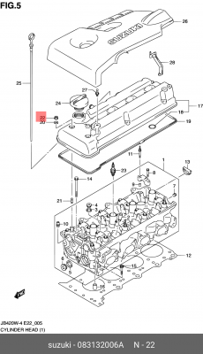 ГАЙКА КЛАПАННОЙ КРЫШКИ GRVSX4SW 08313-2006A 08313-2006A SUZUKI
