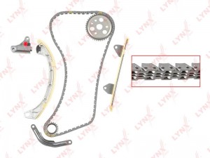 Комплект цепи ГРМ TOYOTA Yaris (99-) (1.3) (1 цепь+башмак натяж+2 успокоит+натяж TK-0068 LYNXAUTO