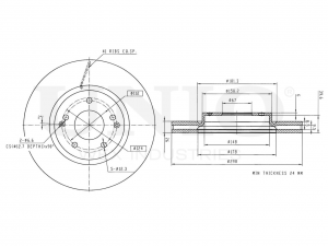Диск тормозной передний BRD-20105 UNIO