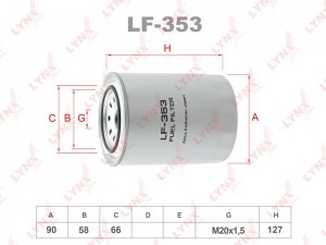 фильтр топливный!\Mazda MPV 3.0i V6 96> LF-353 LYNXAUTO