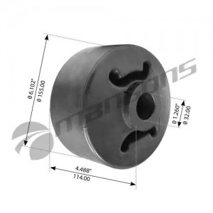 Сайлентблок полурессоры INTRAX 31,5*155*114 600.508 MANSONS